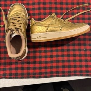 Gold Nike Air Force 1